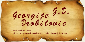 Georgije Drobilović vizit kartica